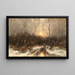 a deer in a moonlit forest - Désiré Thomassin — framed artwork on a wall