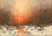 Sentier forestier avec chasseur au coucher du soleil - Désiré Thomassin — artwork view