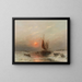 Fishermen Returning at Sunset - Désiré Thomassin — framed artwork on a wall