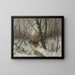 Hunter in the winter forest - Désiré Thomassin — framed artwork on a wall