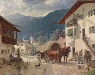 Repos devant l'auberge - Désiré Thomassin — artwork view