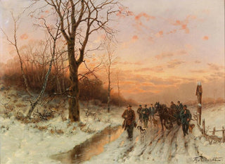 Sunset Hunting Return - Désiré Thomassin — artwork view