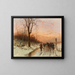 Sunset Hunting Return - Désiré Thomassin — framed artwork on a wall