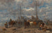 The return of the fishermen, market on the beach - Désiré Thomassin — artwork view