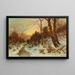 Menuisiers dans un bois d'hiver - Désiré Thomassin — framed artwork on a wall