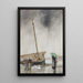 Reproduction of the painting on the quay Étaples France - Dudley Hardy