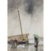 Reproduction of the painting on the quay Étaples France - Dudley Hardy