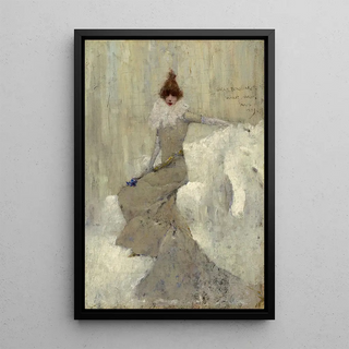 Sarah Bernhardt - Dudley Hardy — framed artwork on a wall