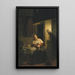 Reproduction of the painting Dame seated in an interior illuminated by candlelight - Dutch School