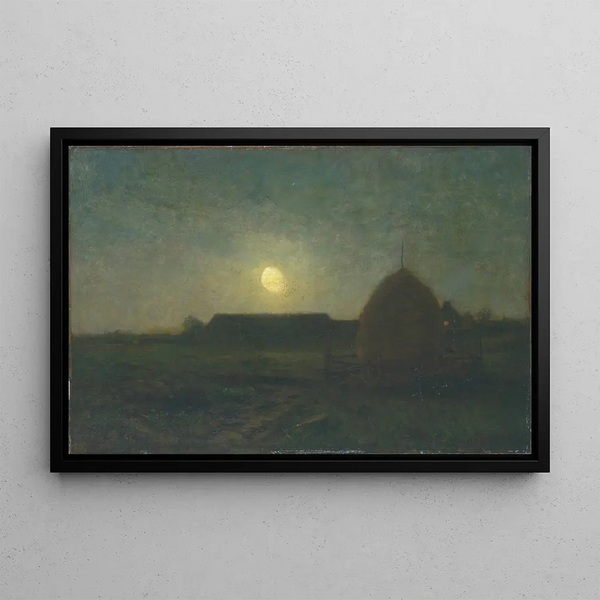 Moonlight Painting - Dwight William Tryon — framed artwork on a wall