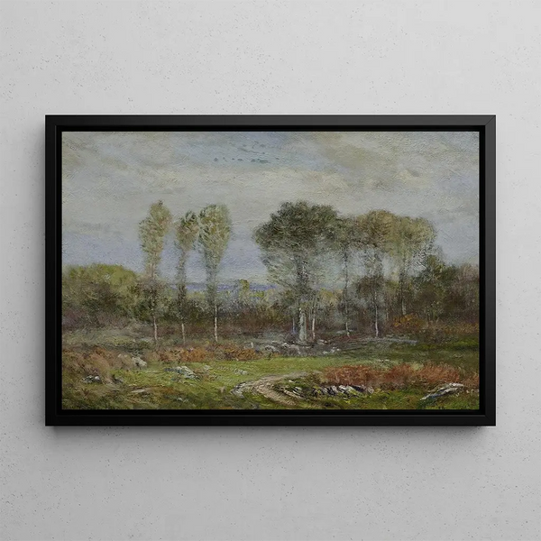 Morning in September - Dwight William Tryon — framed artwork on a wall