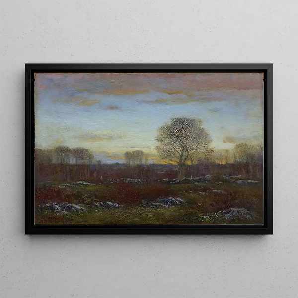 Twilight Painting - Dwight William Tryon — framed artwork on a wall