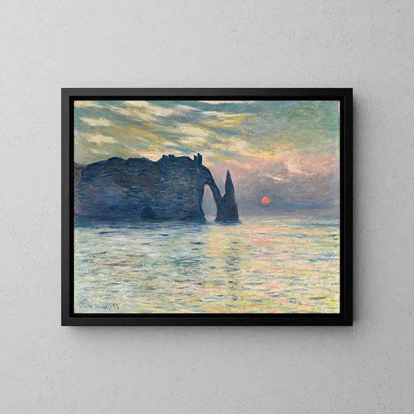 Reproduction of the painting Étretat sunset by Claude Monet