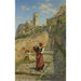 Reproduction of the painting Rue à Capri - E Augusto Lovatti