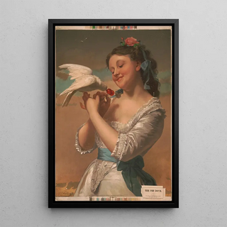 Reproduction of the painting The Tamed Dove - E. & H. T. Anthony & Co.