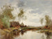 Landscape painting with a windmill - E. Landseer Harris — artwork view