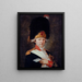 Portrait of a Grenadier Holding a Banknote - E Lussigny — framed artwork on a wall