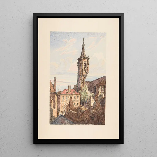 Reproduction of the painting Cambrai The cathedral - E. Tatin