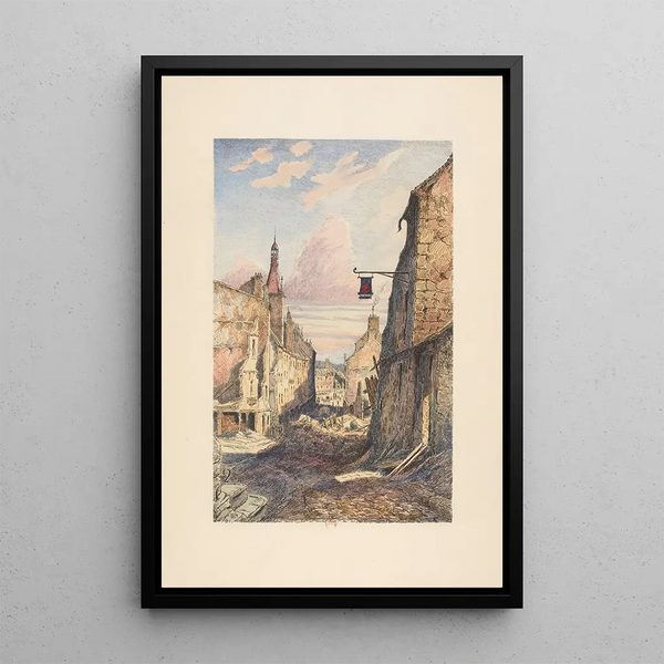 Reproduction of the painting Château-Thierry Rue du Maréchal Pétain - E. Tatin