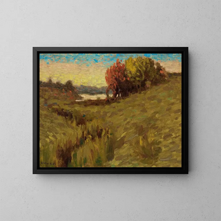 Landscape at Dawn - Eanger Irving Couse — framed artwork on a wall