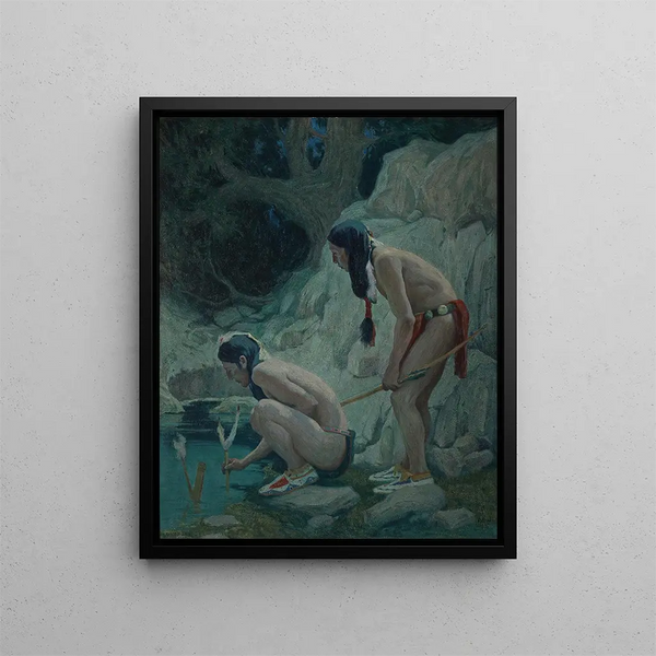 Sacred Waters - Eanger Irving Couse — framed artwork on a wall