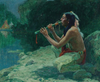 L'Appel de la flûte - Eanger Irving Couse — artwork view