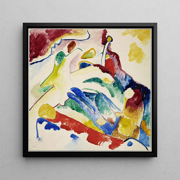 Sketch for Composition II - Wassily Kandinsky — framed artwork on a wall
