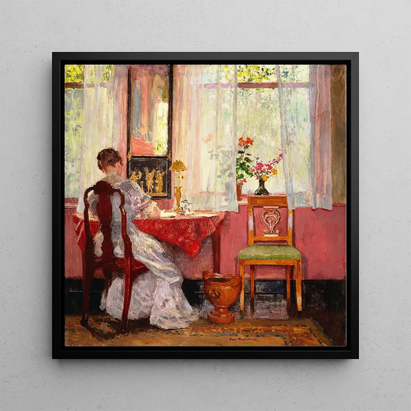 Writing - Gari Melchers — framed artwork on a wall