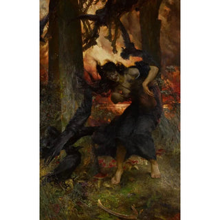 Reproduction of the painting A Witch - Edgar Bundy