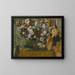 a woman sitting next to a vase of flowers - Edgar Degas — framed artwork on a wall