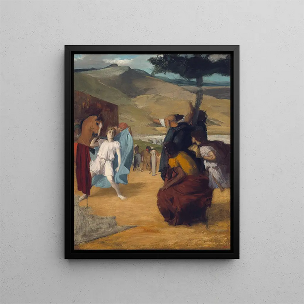 Alexandre and Bucéphale - Edgar Degas — framed artwork on a wall