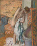 After the Bath Woman Drying Herself - Edgar Degas — artwork view