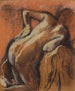 After the bath woman drying herself (Case Conflict) - Edgar Degas — artwork view