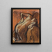 After the bath woman drying herself (Case Conflict) - Edgar Degas — framed artwork on a wall