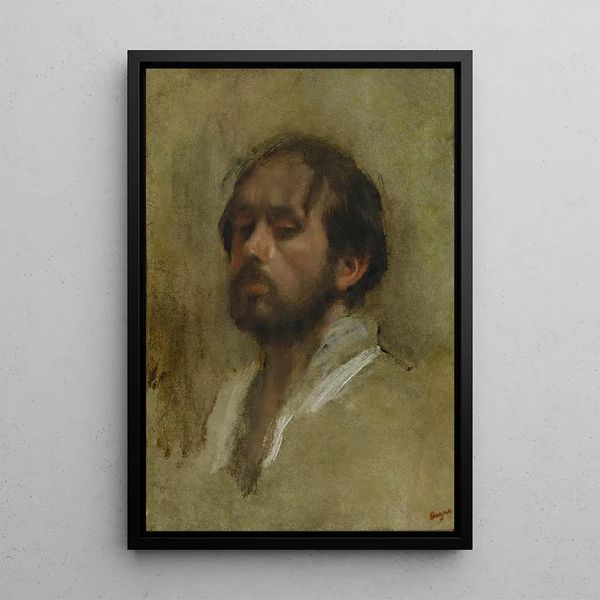 Self-portrait - Edgar Degas — framed artwork on a wall