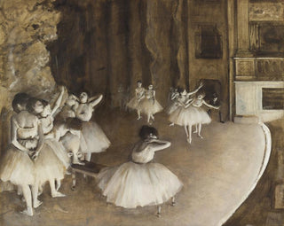 Ballet Repetition on Stage - Edgar Degas — artwork view