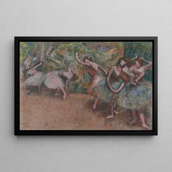 Ballet Scene - Edgar Degas — framed artwork on a wall