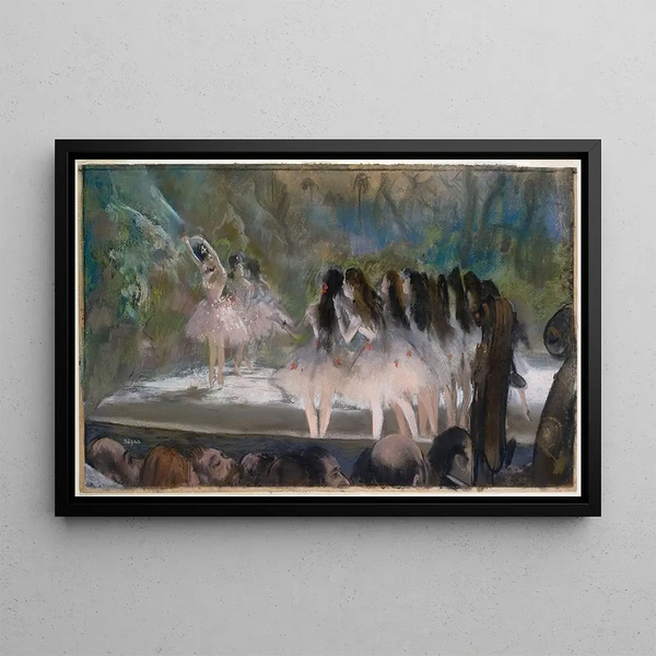 Ballet Painting at the Paris Opera - Edgar Degas — framed artwork on a wall