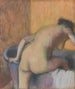 Bathing Man entering a bathtub - Edgar Degas — artwork view