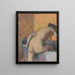 Bathing Man entering a bathtub - Edgar Degas — framed artwork on a wall