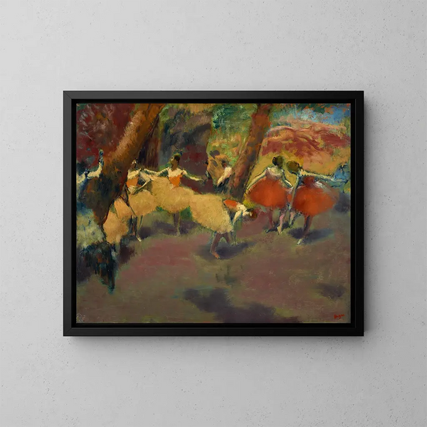 Before the performance - Edgar Degas — framed artwork on a wall