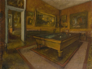 Billiard Room at MnilHubert - Edgar Degas — artwork view