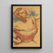 Bust of a dancer with a red bodice - Edgar Degas — framed artwork on a wall