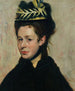 Bust of a Woman with Feathered Hat - Edgar Degas — artwork view