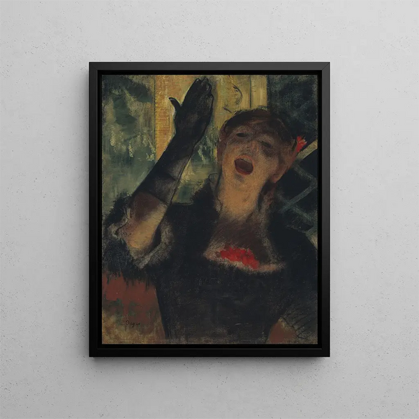 Café Singer - Edgar Degas — framed artwork on a wall