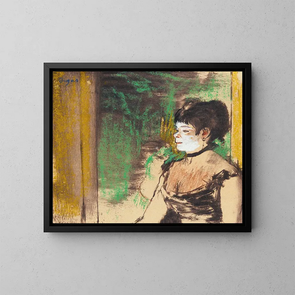 Café-concert singer - Edgar Degas — framed artwork on a wall