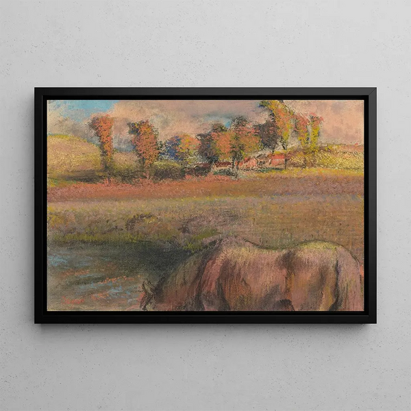 Horse by the pond - Edgar Degas — framed artwork on a wall