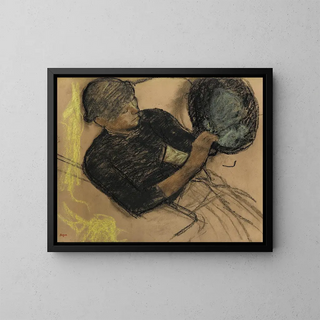 Chez la modiste - Edgar Degas — framed artwork on a wall