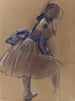 a standing dancer in profile - Edgar Degas — artwork view