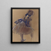 a standing dancer in profile - Edgar Degas — framed artwork on a wall